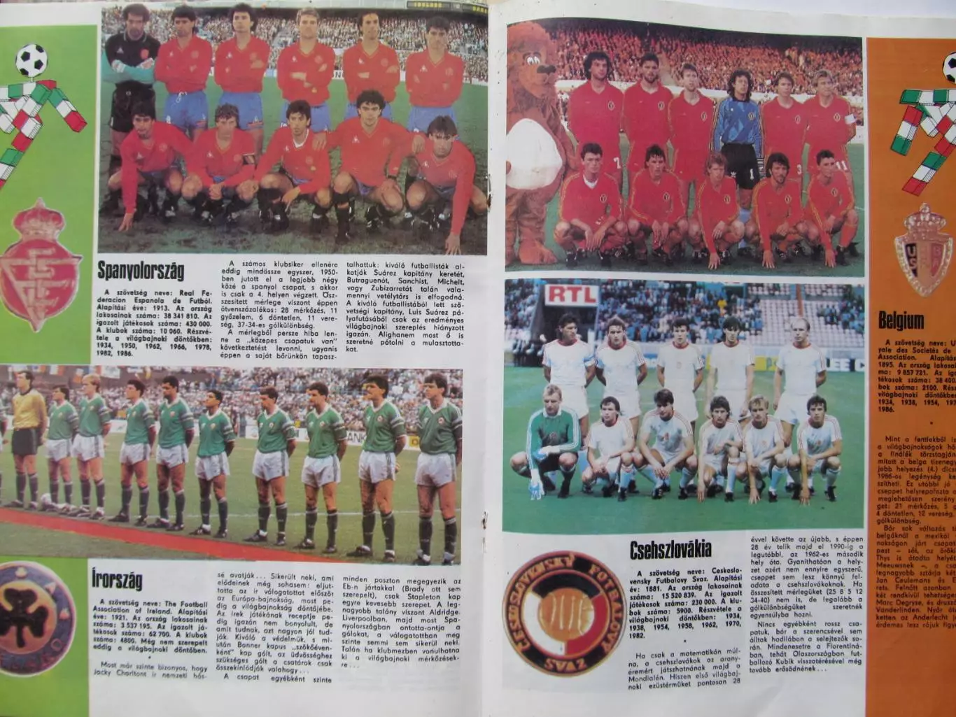 Журнал KEPES SPORT № 50-52 1989г. Постеры команд-участниц ЧМ 1990 3