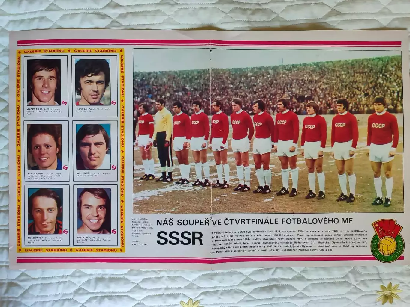 Постер сб. СССР из журнала Stadion/Стадион 1976г