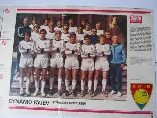 Постер Динамо (К) из журнала Stadion/Стадион 1977г