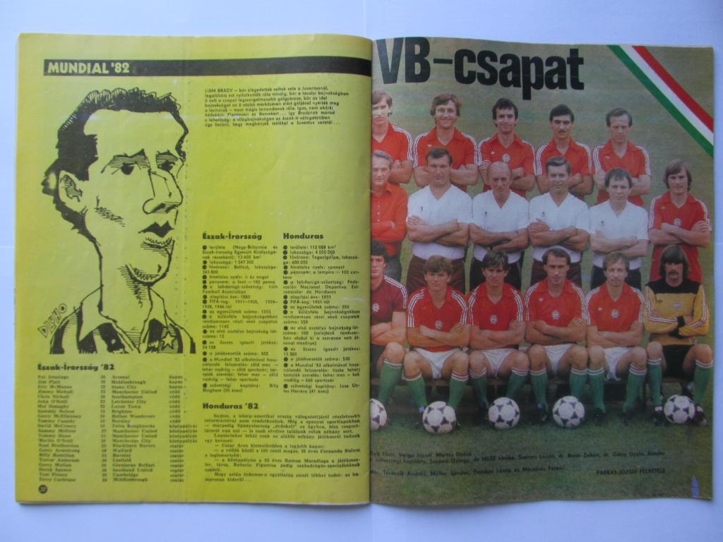 Журнал Кепеш шпорт №24 1982, Представление участников ЧМ-82 6