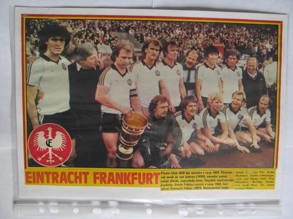 Постеры Айнтрахт и Цюрих из журнала Stadion/Стадион 1981г