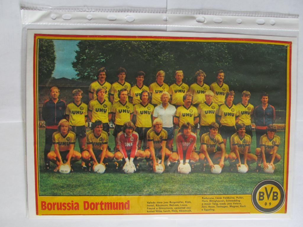 Постеры Боруссия (Дортмунд) и Кёльн из журнала Stadion/Стадион 1983г 1