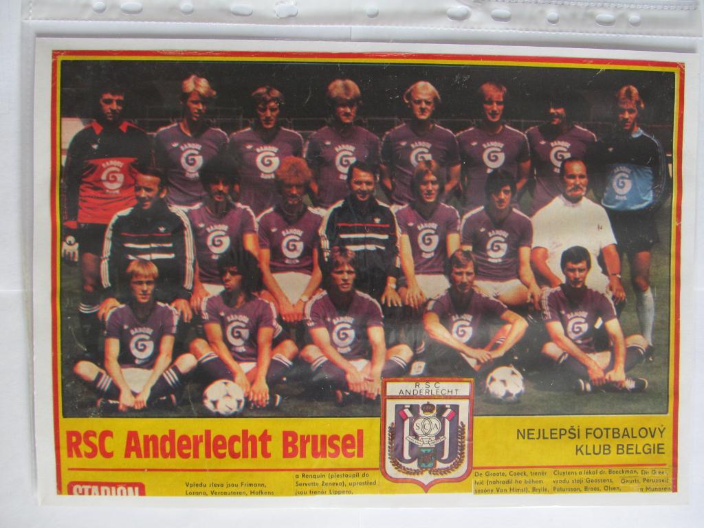 Постеры Андерлехт и Брюгге из журнала Stadion/Стадион 1983г
