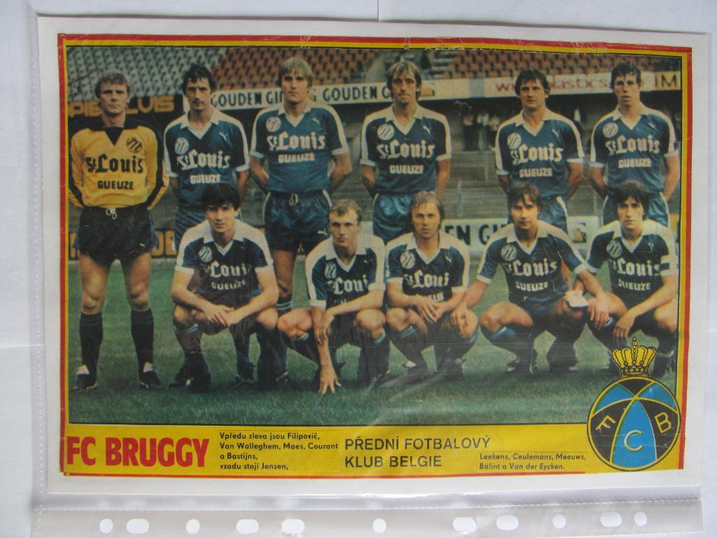 Постеры Андерлехт и Брюгге из журнала Stadion/Стадион 1983г 1