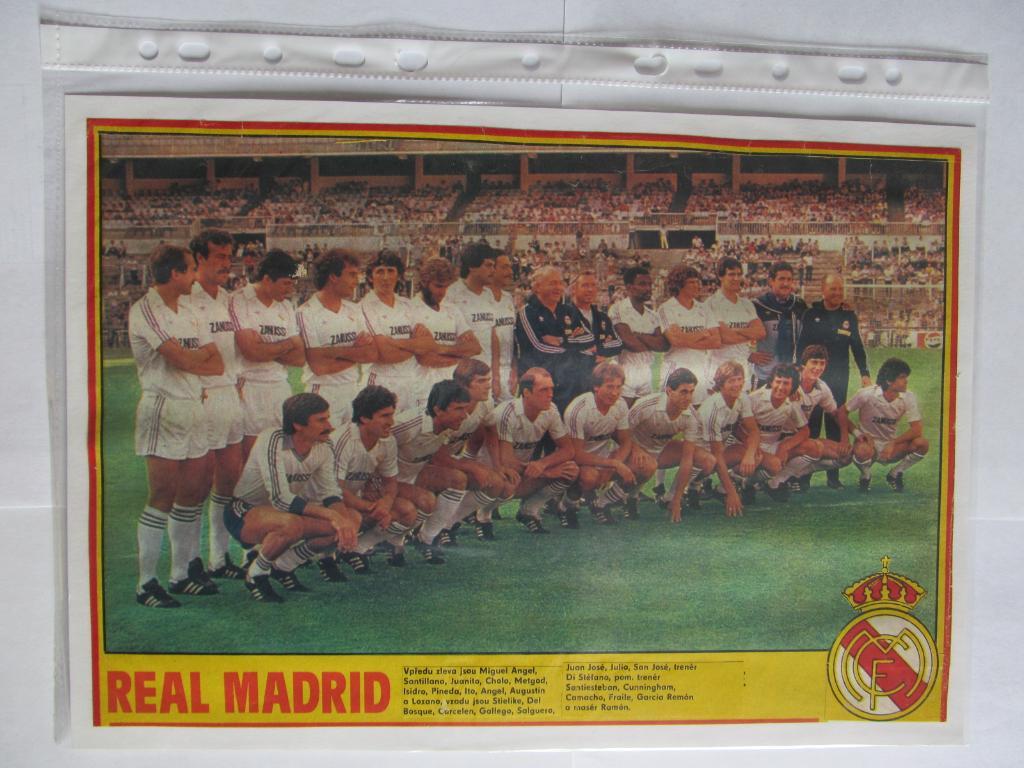 Постеры Реал (М) и Астон Вилла из журнала Stadion/Стадион 1983г