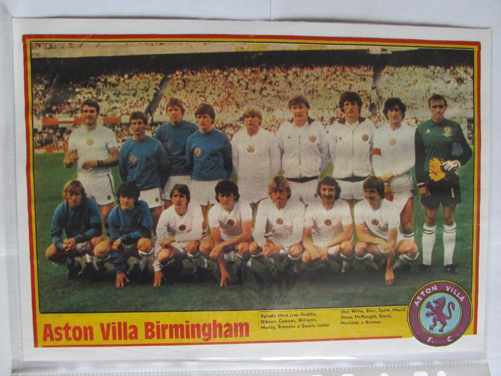 Постеры Реал (М) и Астон Вилла из журнала Stadion/Стадион 1983г 1
