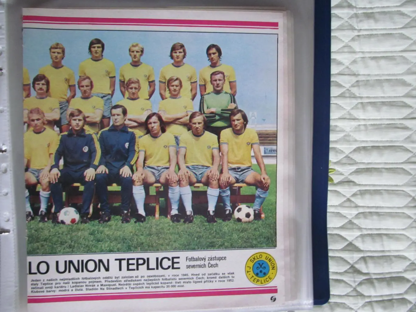 Постер Теплице из журнала Stadion/Стадион 1976г