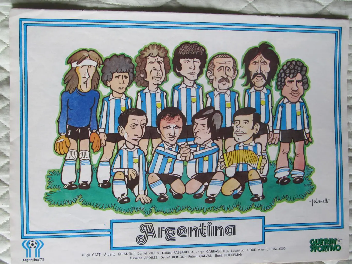 Guerin sportivo 1978, Постеры-шаржи сборных к ЧМ 1978