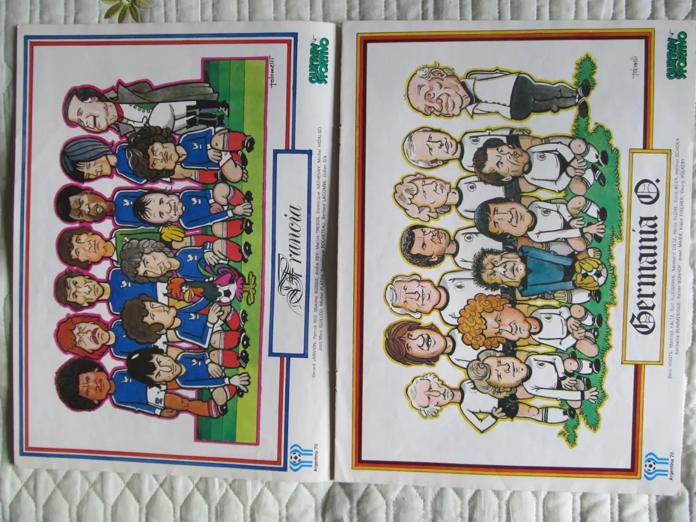 Guerin sportivo 1978, Постеры-шаржи сборных к ЧМ 1978 2