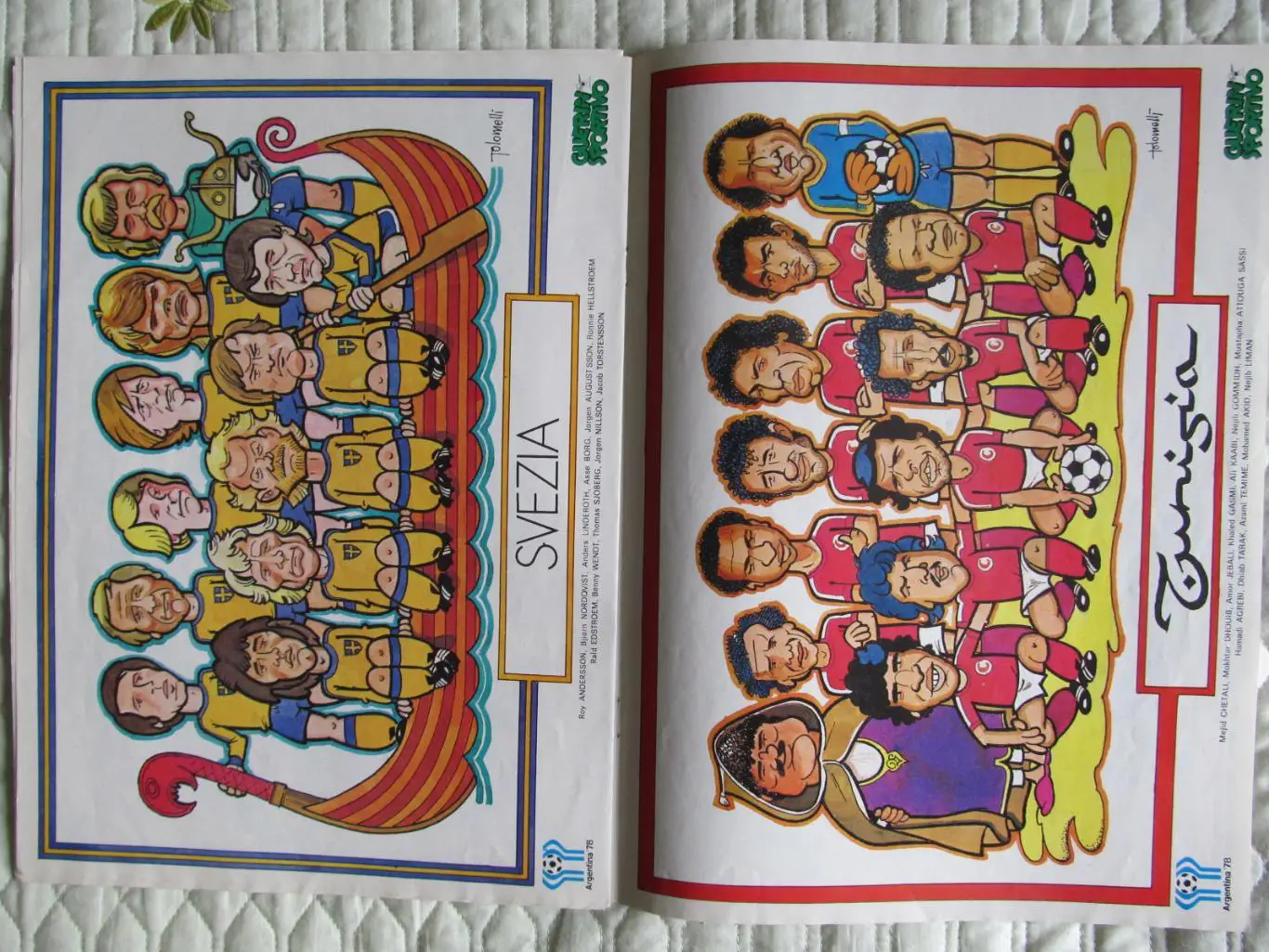 Guerin sportivo 1978, Постеры-шаржи сборных к ЧМ 1978 6