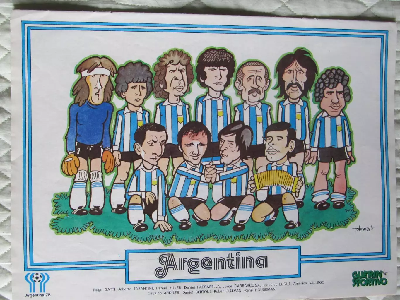 Guerin sportivo 1978, Постеры-шаржи сборных к ЧМ 1978