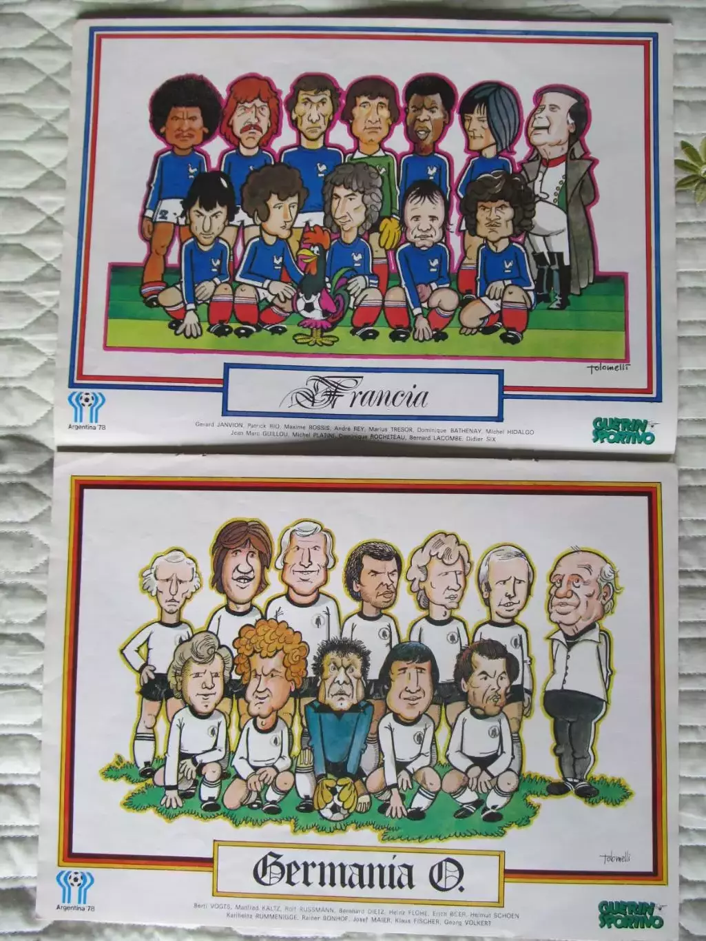 Guerin sportivo 1978, Постеры-шаржи сборных к ЧМ 1978 2