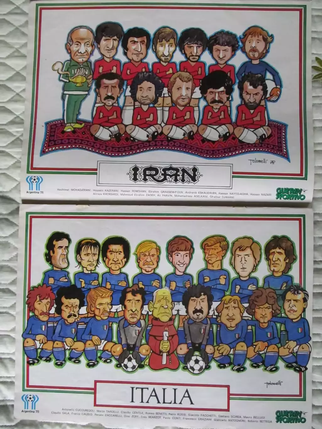 Guerin sportivo 1978, Постеры-шаржи сборных к ЧМ 1978 3