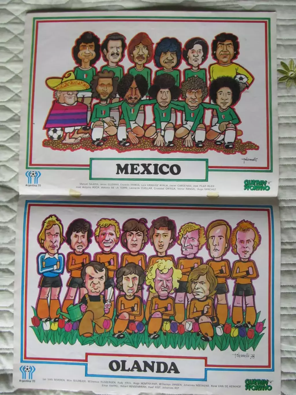 Guerin sportivo 1978, Постеры-шаржи сборных к ЧМ 1978 4