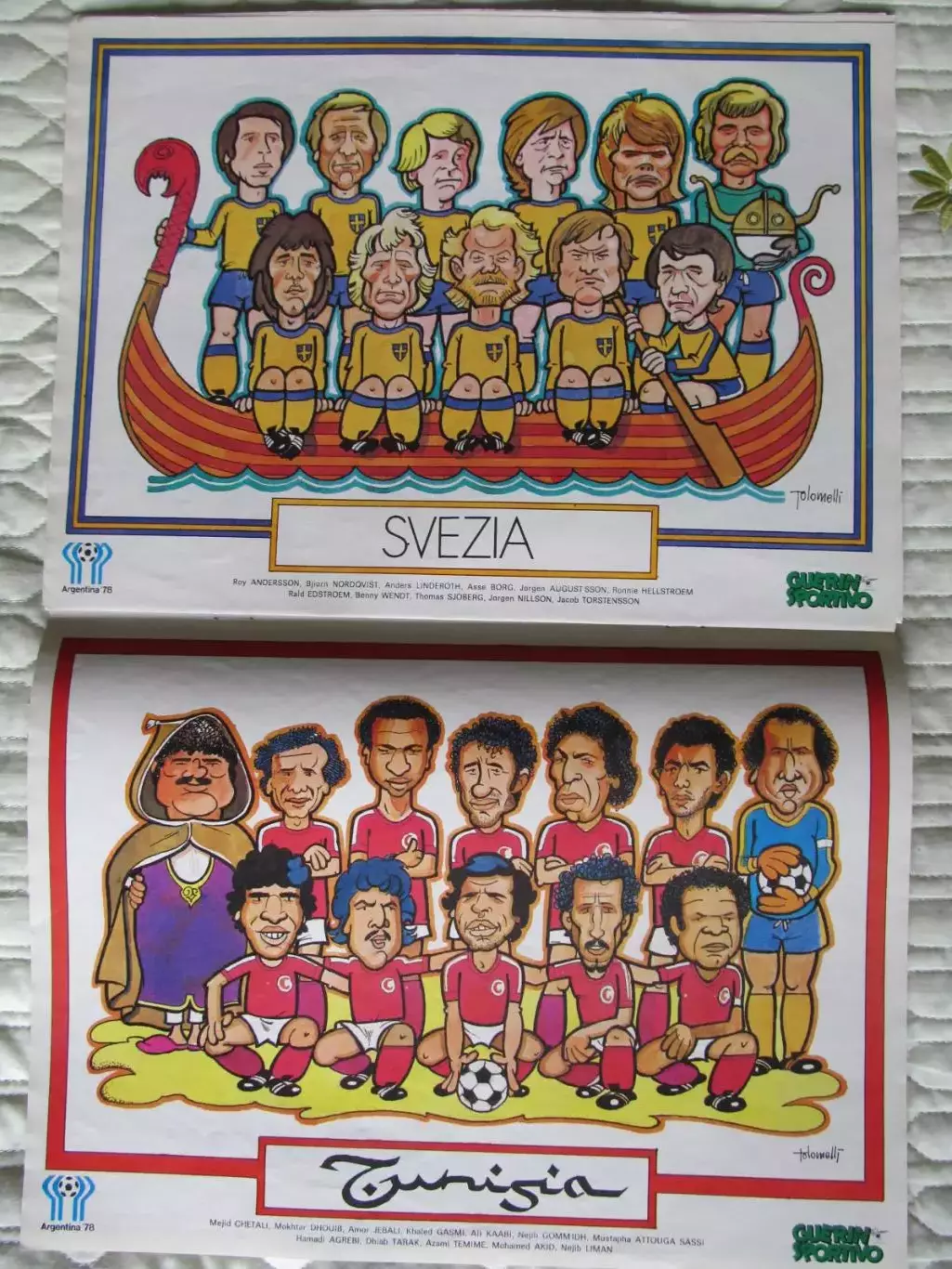 Guerin sportivo 1978, Постеры-шаржи сборных к ЧМ 1978 6