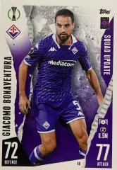 Футбол. Карточка Джакомо Бонавентура Фиорентина, Милан Лига Конференций 2023/24