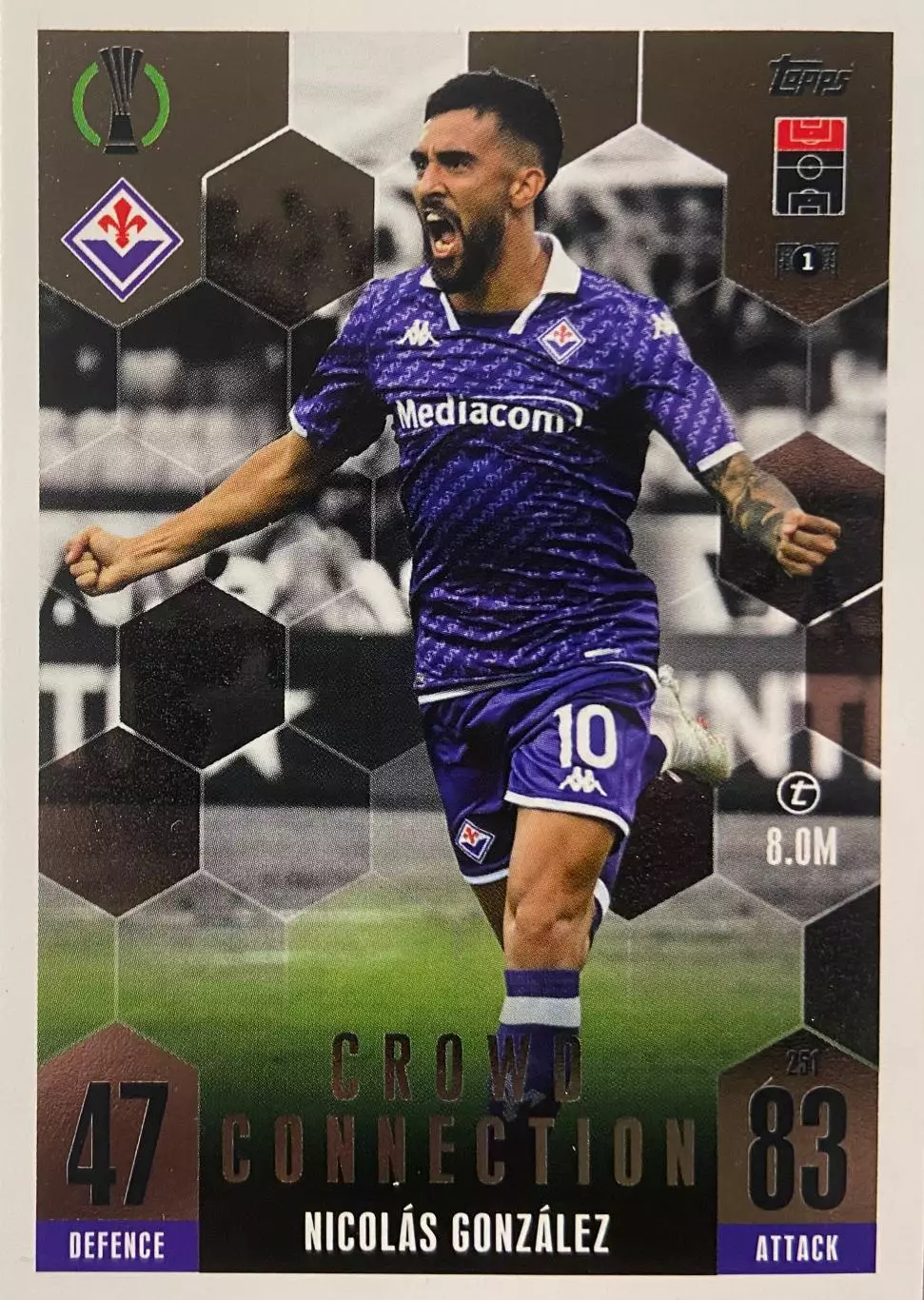 Карточка Николас Гонсалес Фиорентина, Ювентус Лига Конференций 2023-24 TOPPS