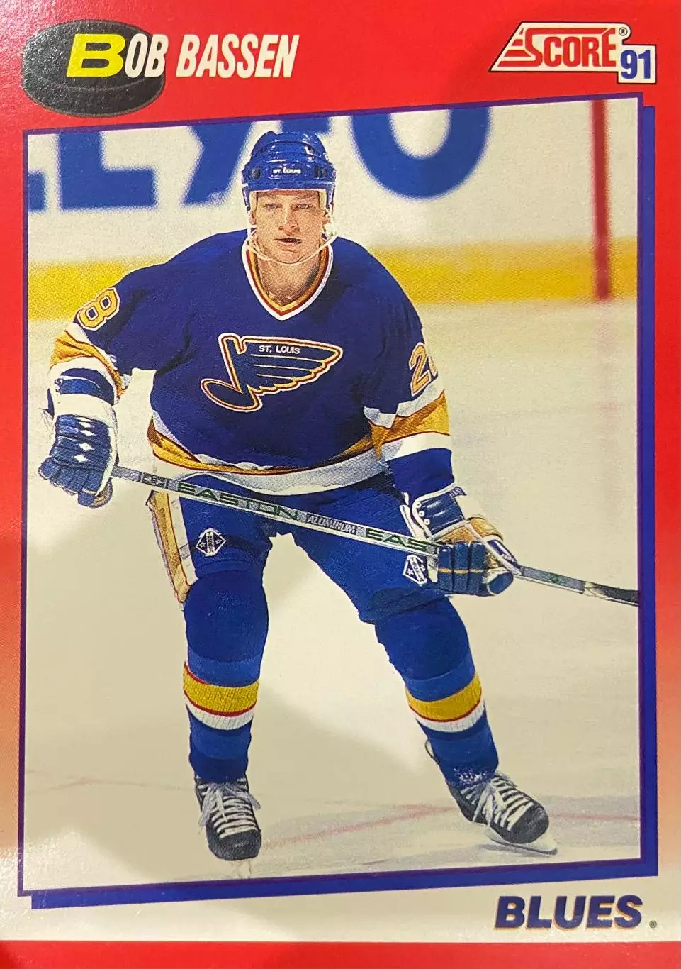 Хоккей. Карточка Bob Bassen-Боб Бассен St. Louis Blues / Сент-Луис Блюз НХЛ/NHL