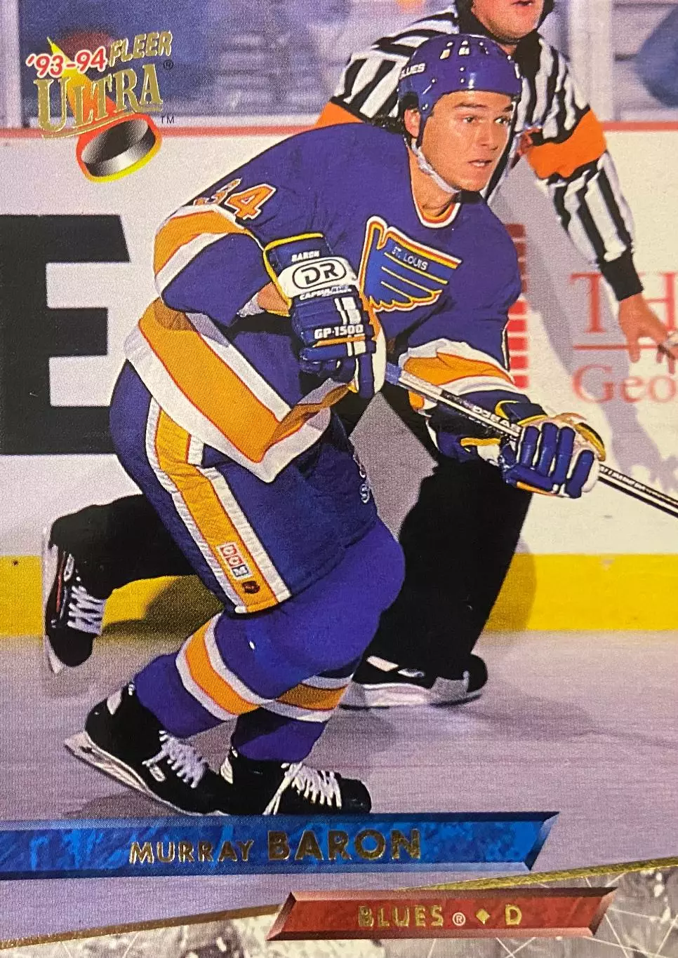 Хоккей. Карточка Murray Baron - Мюррей Бэрон St. Louis Blues / Сент-Луис НХЛ/NHL