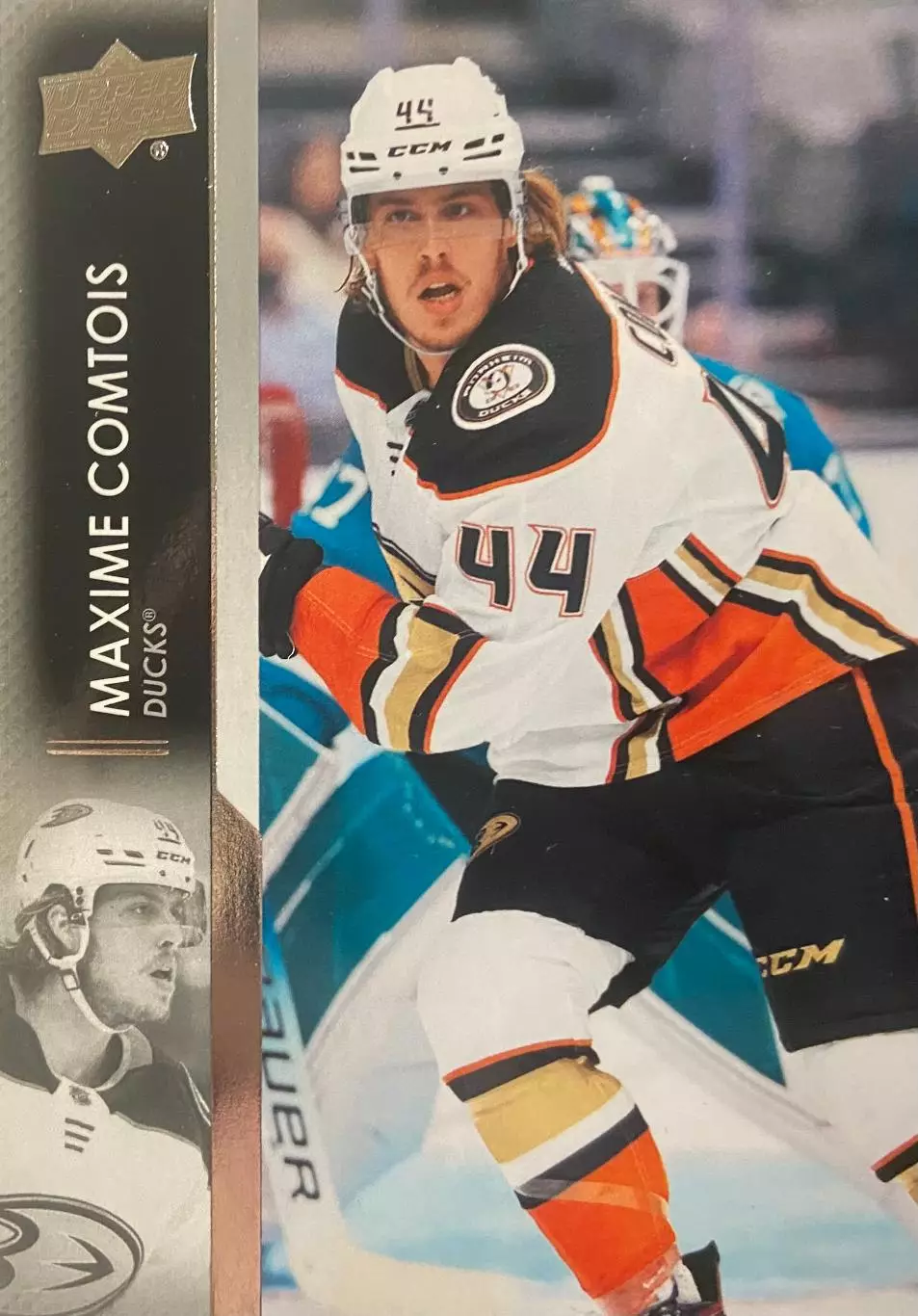 Хоккей Карточка Максим Комтуа Anaheim Ducks/Анахайм Дакс, Динамо Москва НХЛ/КХЛ