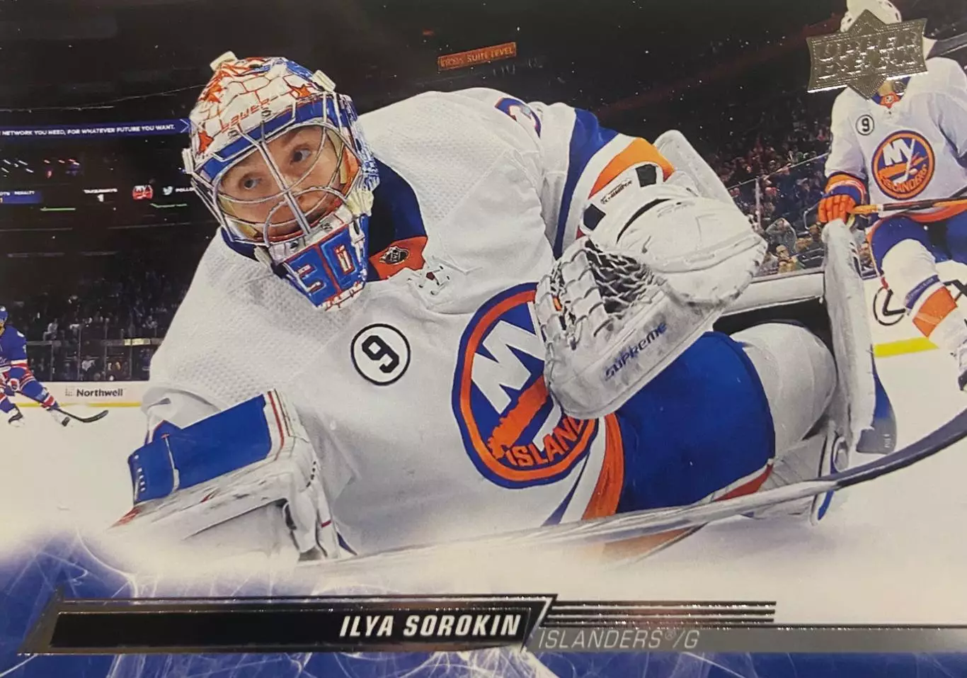 Хоккей. Карточка Илья Сорокин ЦСКА Москва, New York Islanders-Айлендерс НХЛ-NHL