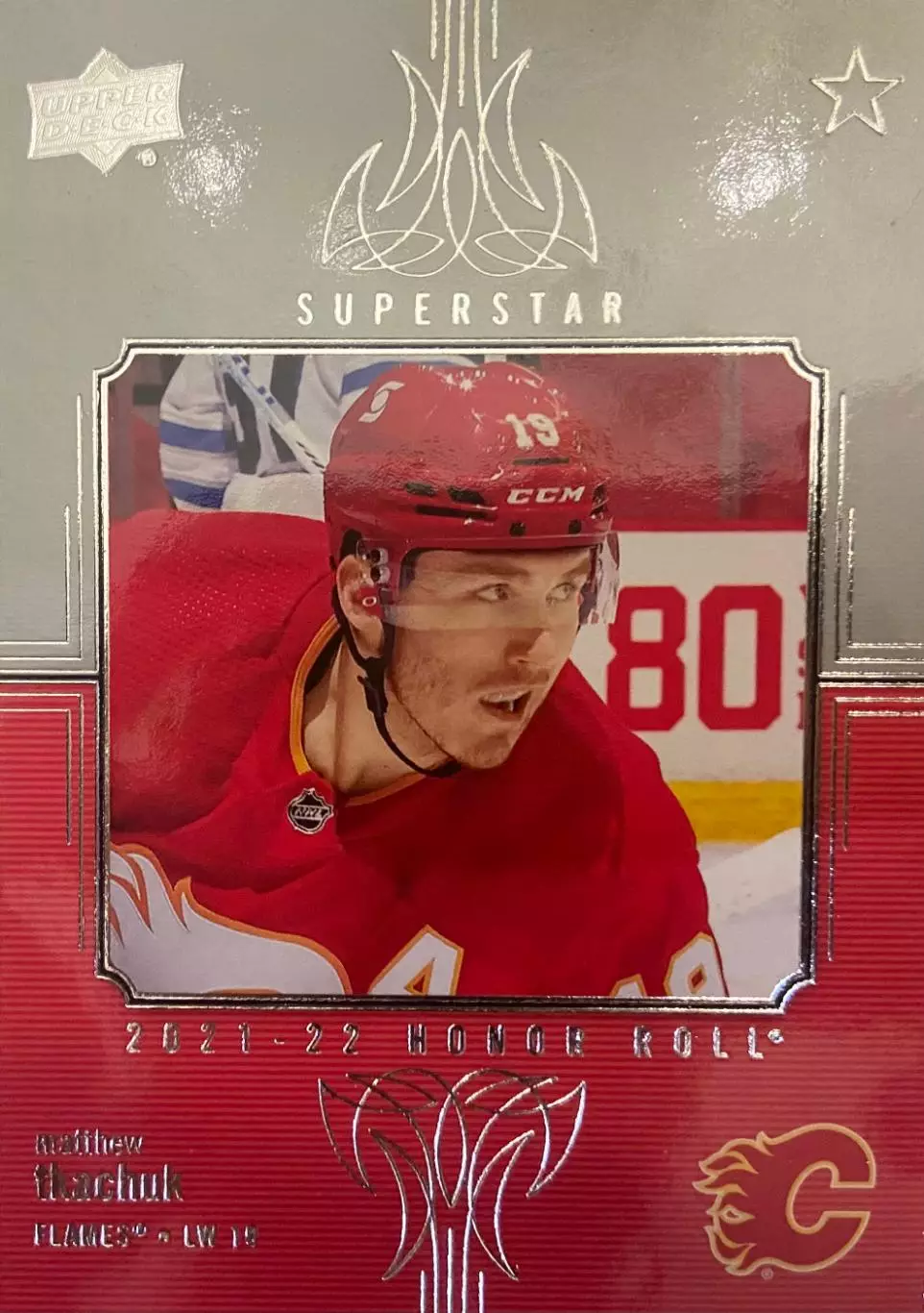 Хоккей. Карточка Matthew Tkachuk-Мэттью Ткачук Calgary Flames - Калгари НХЛ/NHL