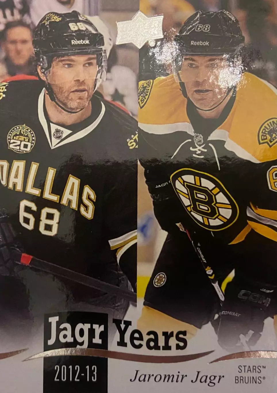 Хоккей. Карточка Яромир Ягр Даллас Старз/Бостон Брюинз, Авангард Омск НХЛ/NHL