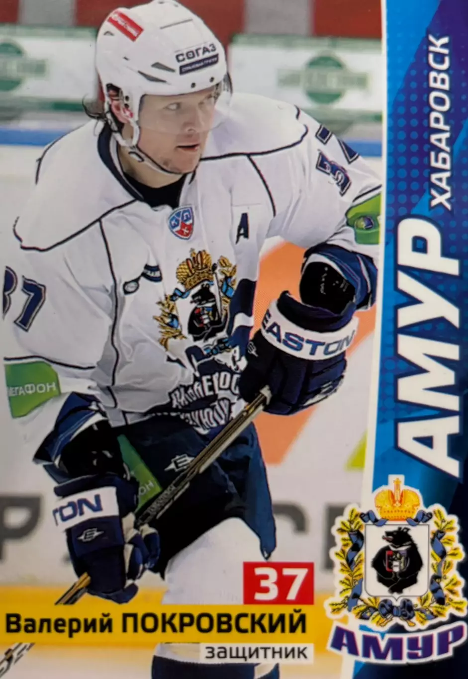 Хоккей. Карточка Валерий Покровский Амур Хабаровск КХЛ/KHL сезон 2010/11