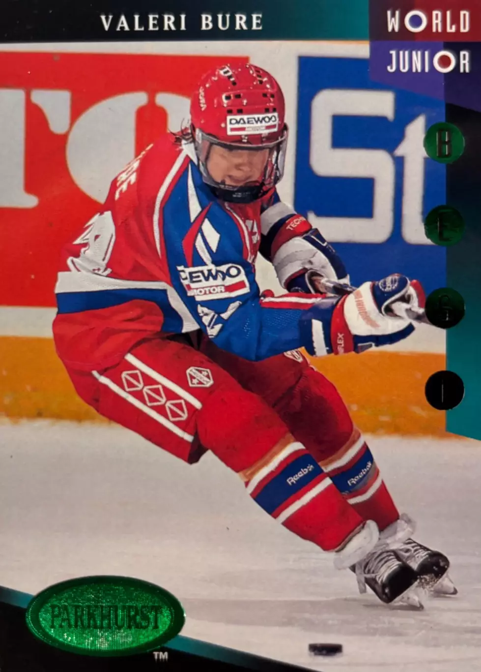Хоккей. Карточка Валерий Буре Россия, ЦСКА Москва, Монреаль, Флорида, Калгари