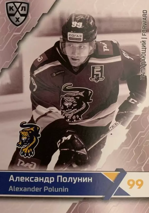 Хоккей. Карточка Александр Полунин ХК Сочи КХЛ/KHL сезон 2018/19 SeReal