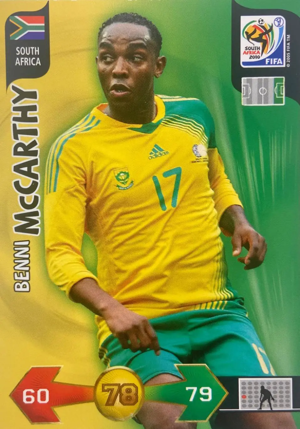 Футбол. Карточка Benni McCarthy/Бенни Маккарти ЮАР, Аякс Чемпионат Мира 2010