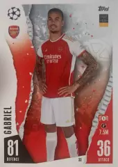 Футбол. Карточка Габриэл Жезус Арсенал, Манчестер Сити Лига Чемпионов 2023/24