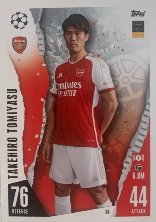 Карточка Takehiro Tomiyasu/Такэхиро Томиясу Арсенал Лига Чемпионов 2023/24