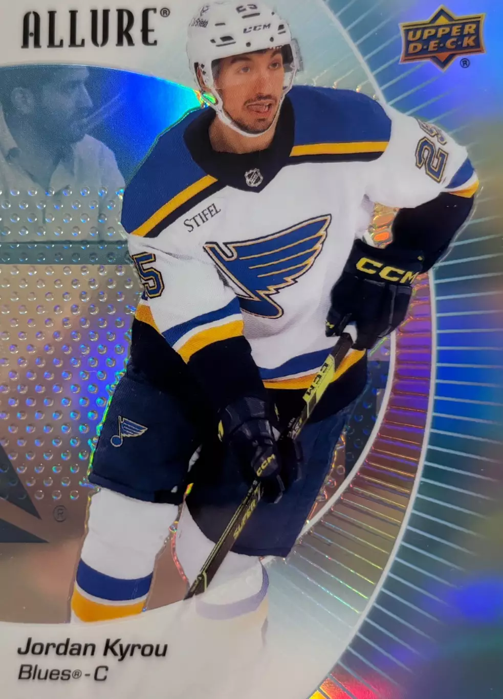 Хоккей. Карточка Jordan Kyrou-Джордан Кайру St. Louis Blues/Сент-Луис НХЛ/NHL