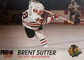 Хоккей. Карточка Brent Sutter - Брент Саттер Chicago Blackhawks - Чикаго НХЛ/NHL