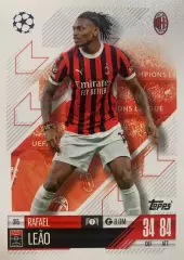 Футбол Карточка Rafael Leao/Рафаэл Леау Милан,Лилль Лига Чемпионов 2024-25 TOPPS