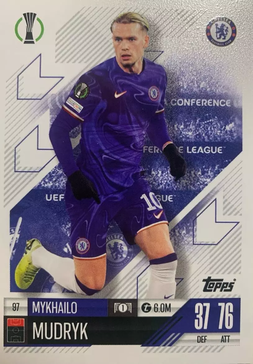 Карточка Mykhailo Mudryk/Михаил Мудрик Челси, Шахтер Лига Конференций 2024/25