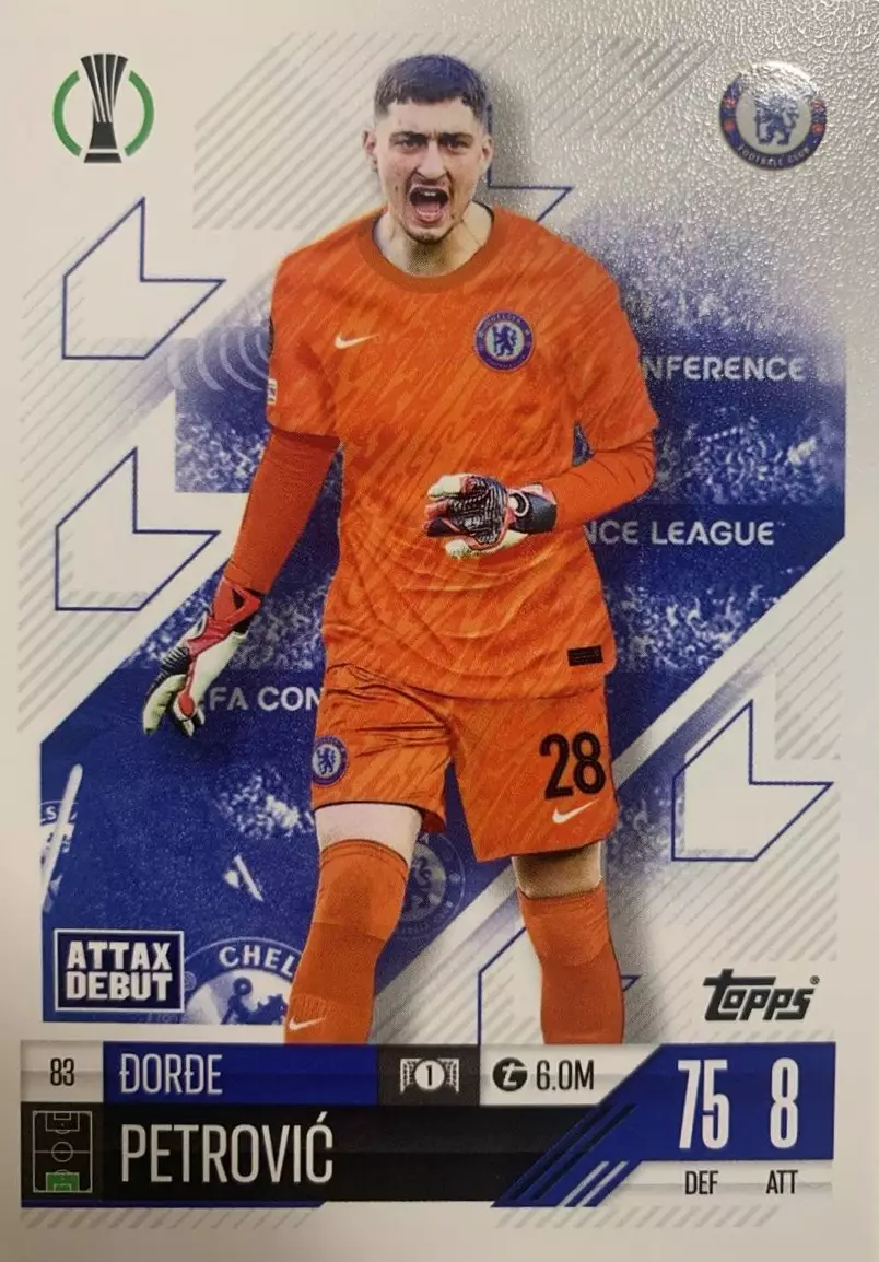 Футбол Карточка Djordje Petrovic/Джордже Петрович Челси Лига Конференций 2024/25