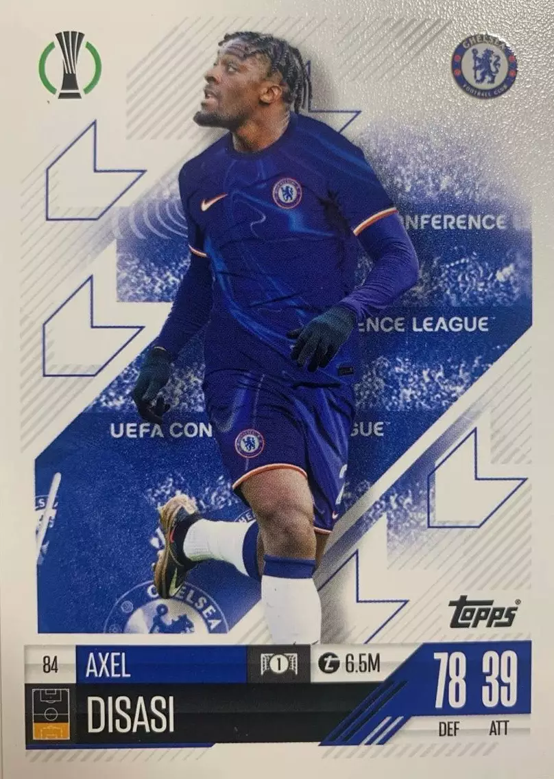 Футбол Карточка Аксель Дисаси Челси, Монако, Реймс Лига Конференций 2024/25