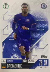 Футбол. Карточка Бенуа Бадьяшиль Челси, Монако Лига Чемпионов 2024-25 TOPPS