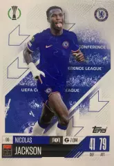 Футбол. Карточка Николас Джексон Челси,Бавария,Вильярреал Лига Чемпионов 2024-25