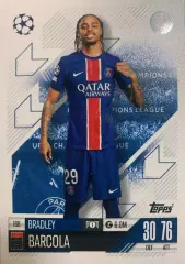 Футбол. Карточка Брэдли Баркола Пари Сен-Жермен/ПСЖ, Лион Лига Чемпионов 2024-25