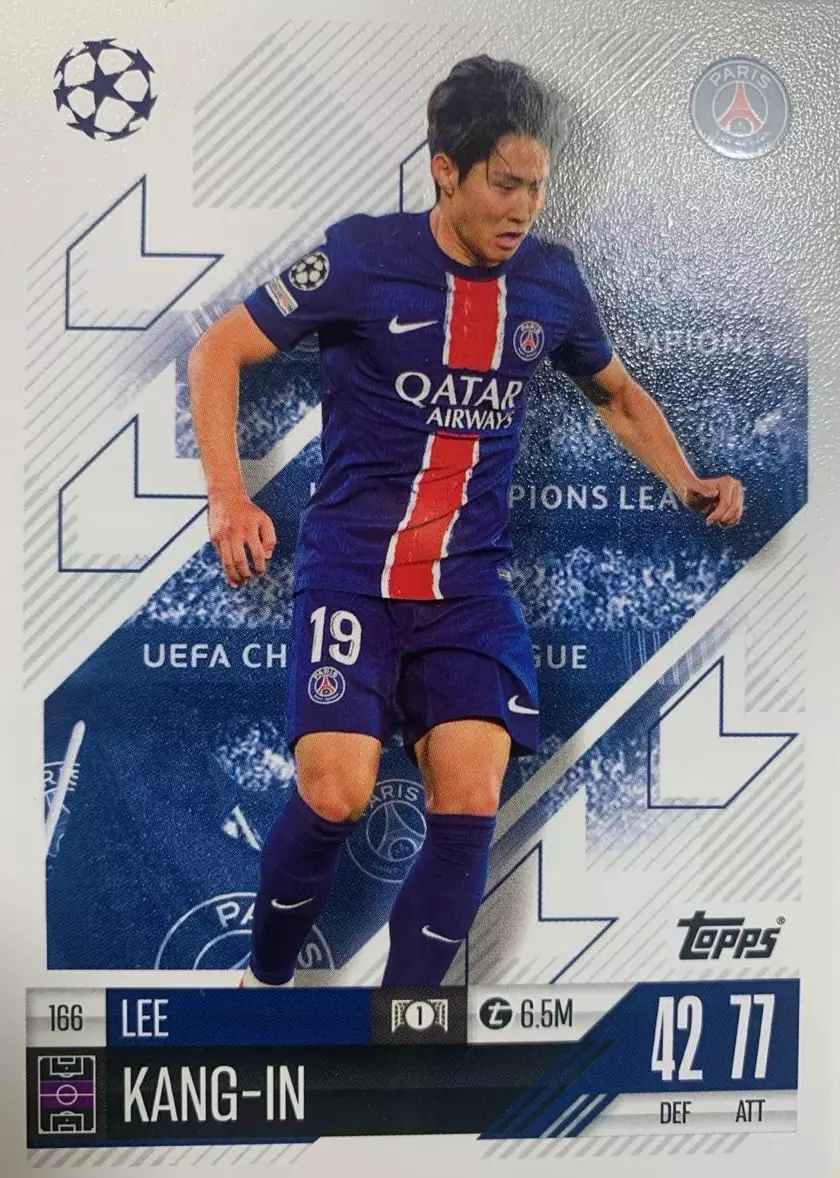 Футбол Карточка Kang-in Lee/Ли Кан Ин Пари Сен-Жермен/ПСЖ Лига Чемпионов 2023/24