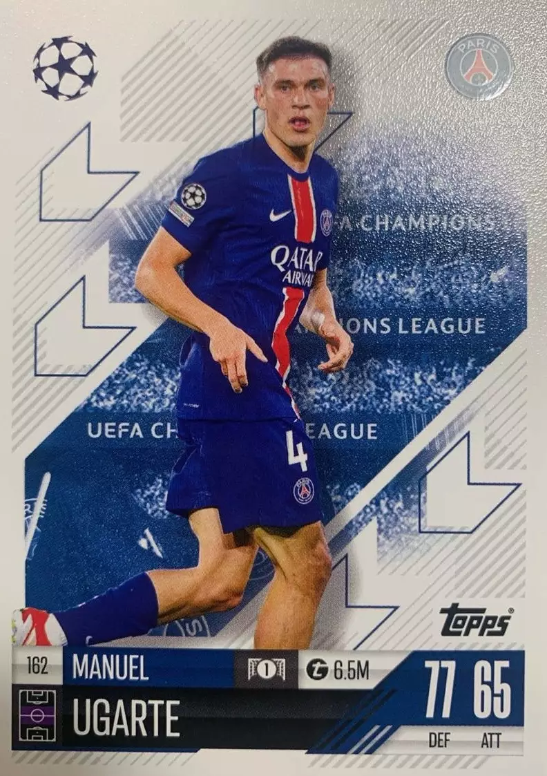 Карточка Мануэль Угарте ПСЖ, Спортинг, Манчестер Юнайтед Лига Чемпионов 2024-25