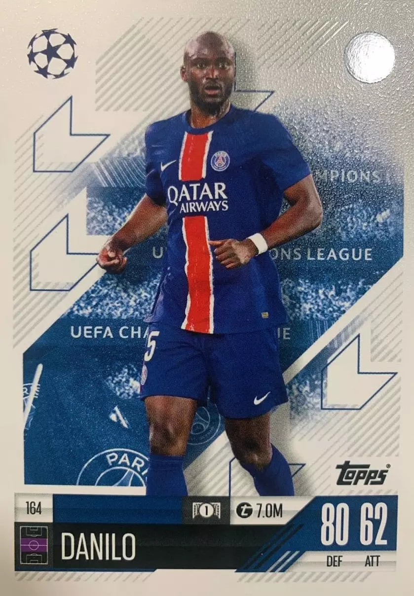 Футбол Карточка Danilo/Данилу Перейра Пари Сен-Жермен/ПСЖ Лига Чемпионов 2024-25