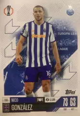 Футбол. Карточка Нико Гонсалес Порту, Барселона, ВаленсияЛига Европы 2024-25