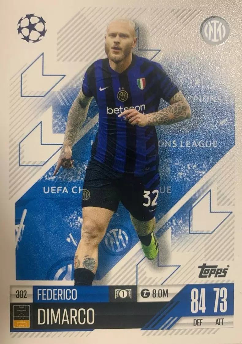Футбол. Карточка Federico Dimarco/Федерико Димарко Интер Лига Чемпионов 2024-25