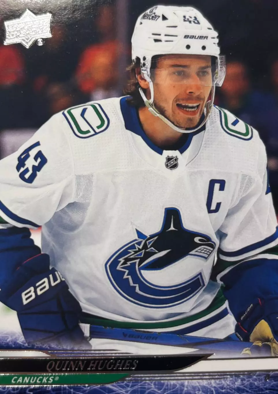 Хоккей. Карточка Quinn Hughes-Куинн Хьюз Vancouver Canucks - Ванкувер НХЛ-NHL