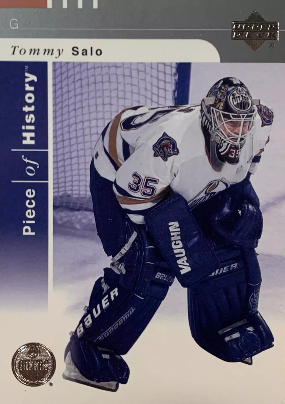 Хоккей. Карточка Tommy Salo-Томми Сало Edmonton Oilers - Эдмонтон Ойлерз НХЛ/NHL