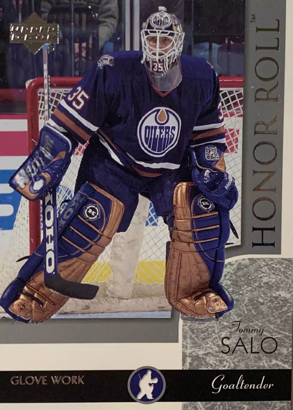 Хоккей. Карточка Tommy Salo-Томми Сало Edmonton Oilers - Эдмонтон Ойлерз НХЛ-NHL